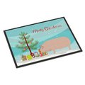 Carolines Treasures Welsh Pig Christmas Indoor or Outdoor Mat, 18 x 27 in. BB9304MAT